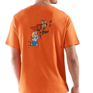 Bain De Mer Catch The Dollar St. Tropez Luxury Resort Orange Short Sleeve Tee